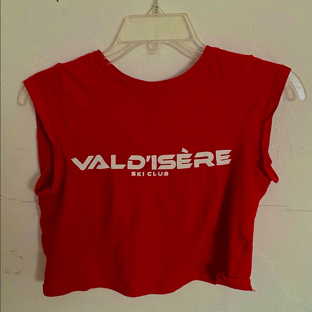 Woman’s Red Cropped Tee Shirt